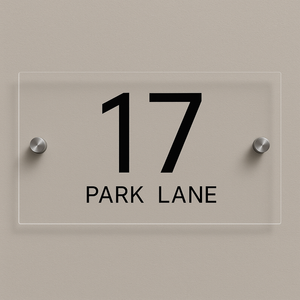 Numero Medium Acrylic Vinyl Custom House Sign