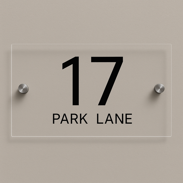 Numero Medium Acrylic Vinyl Custom House Sign