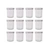 Argon Tableware 150ml Glass Jam Jars With Airtight Silver Lids - Set Of 12 Empty Screw Top Kitchen Storage Preserving Jar