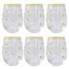 6PK Urban Kaya Bee Stemless Wine Drinking Glass 520ml 12cm Yellow