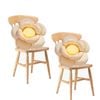 Soga 2x Beige Double Flower Cushion Soft Floor Plush Pillow Home Decor