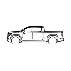 Ignite Laser Ford 2023 F 150 Silhouette Metal Wall Art Coated Black 47inch/120cm
