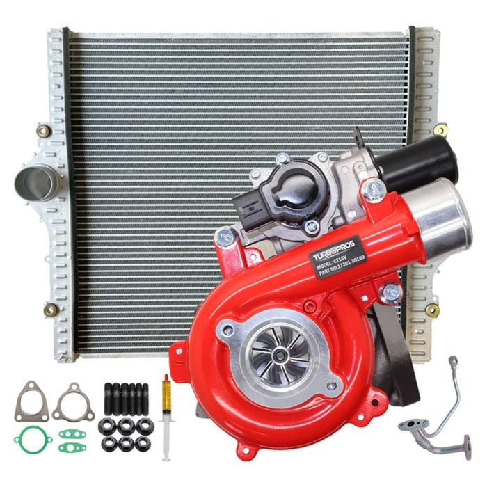Gen1 High Flow Turbo+24mm Intercooler+oil Feed Pipe For Toyota Landcruiser Prado Kdj120 / Kdj150 2005-2015