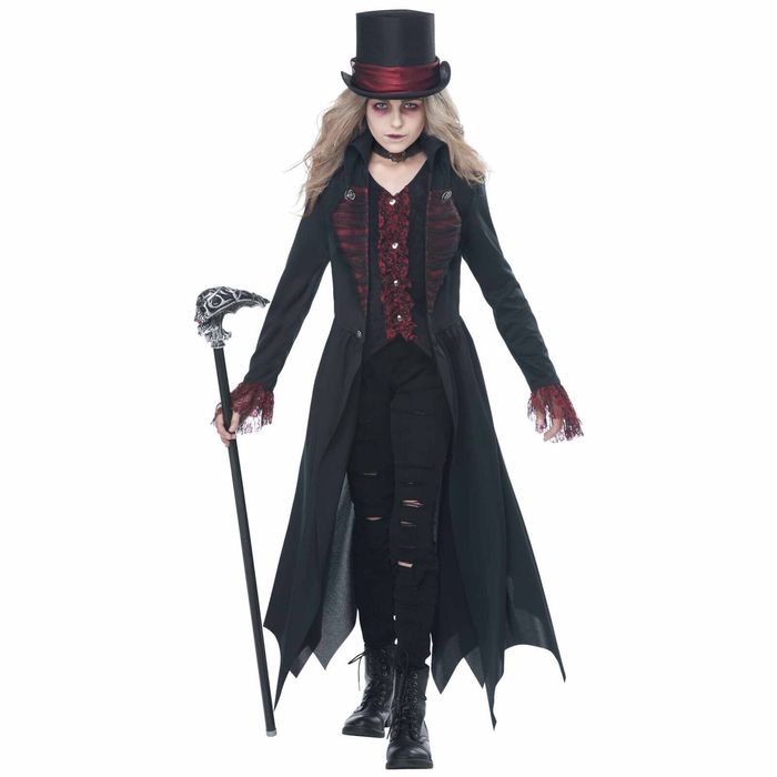 Gothic Vampiress Vampire Twilight Dracula Medieval Halloween Girls Costume L