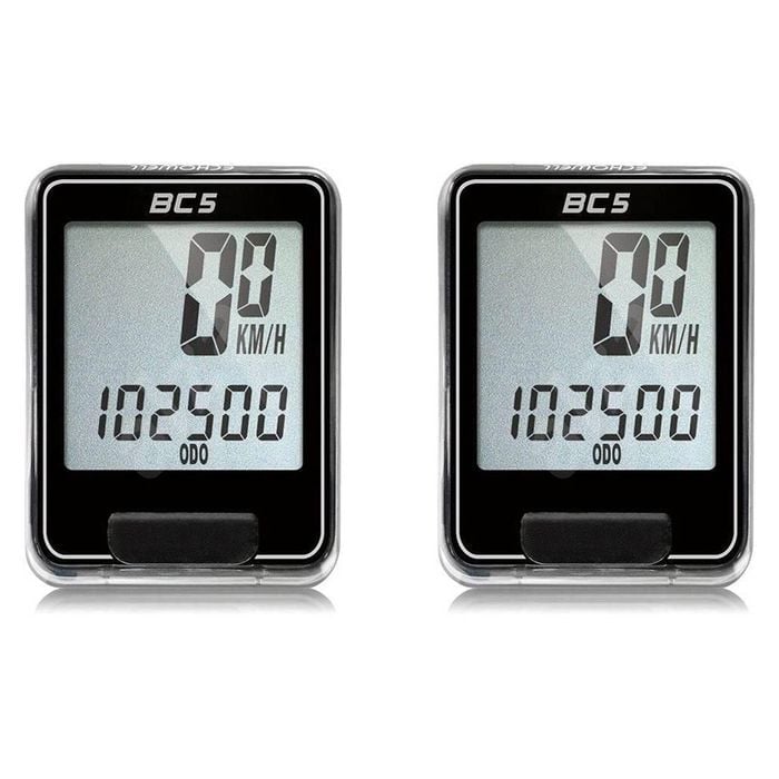 2PK Echowell BC-5 Cycling LCD Wired Computer/Odometer - Black