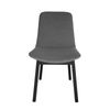 SK Designer Living | Cozy Upholstered Dining Chair | Black Legs - Grey Fabric