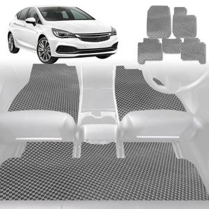 6D Diamond Car Floor Mats for Holden Astra 2016-2020-Full Set-Grey-Outback GT