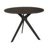 Neo 60cm Side Table Ceramic Tempered Glass Top Dark Grey
