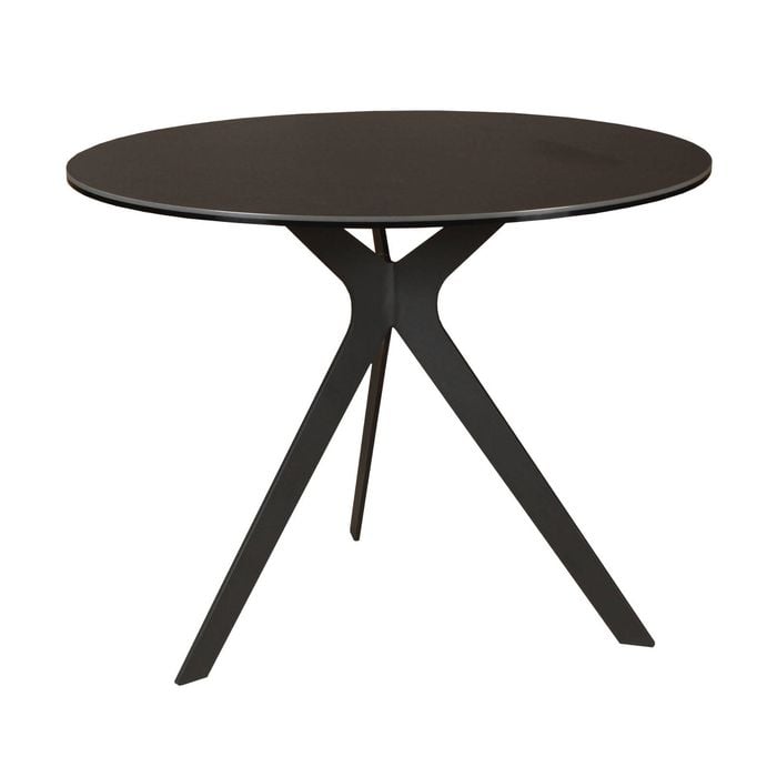 Neo 60cm Side Table Ceramic Tempered Glass Top Dark Grey