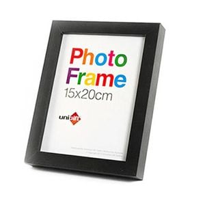 Unigift Wooden/Glass Home Decor Picture Photo Frame 15x20cm Black