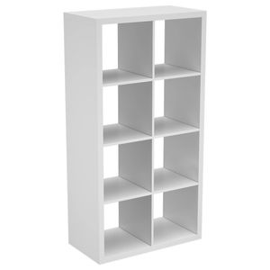 Practa 760 x 1460 x 390mm White 2x4 Cube Storage Unit