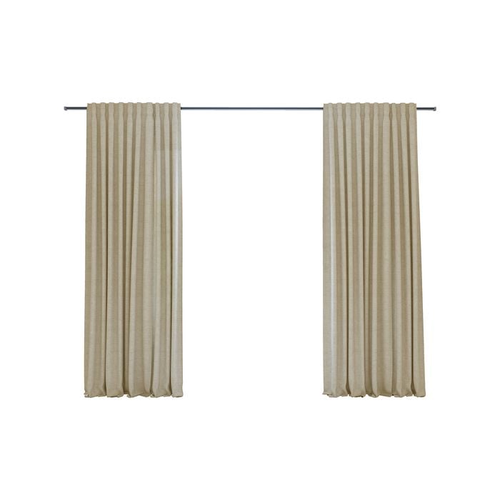 Mollers 1400 x 2500mm Natural Diego Room Darkening Concealed Tab Curtain - 1 Pack