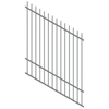 ProtectorAl 0350-1200W x 1500H Palladium Silver Picket Top Pool Fence Panel Raked 16-30º