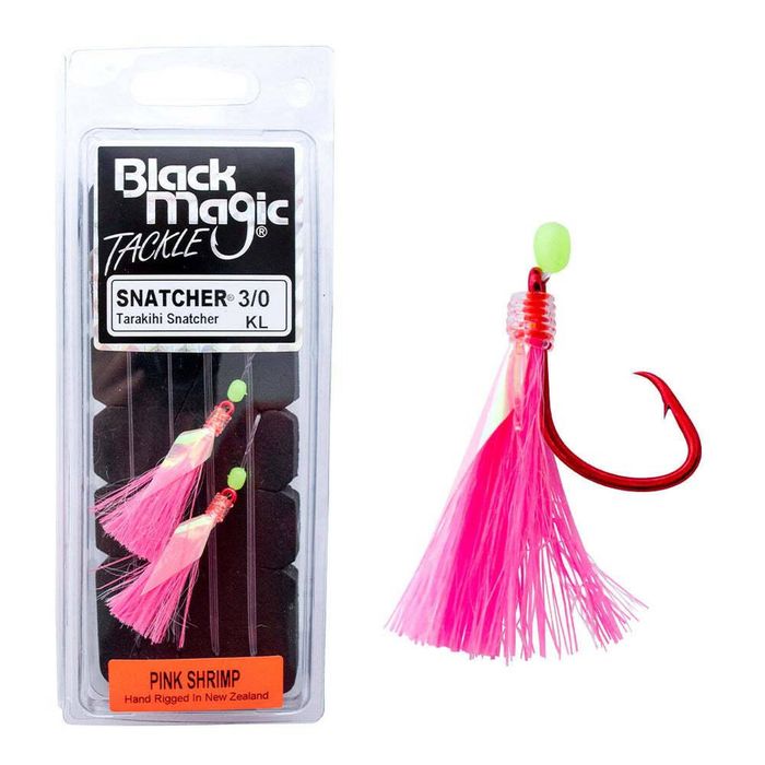 Black Magic Tarakihi Snatchers 3/0 Paternoster Pre Made Fishing Rig Pink Shrimp
