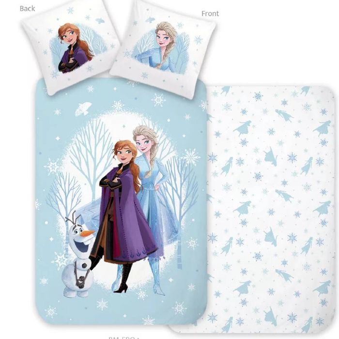 Disney Frozen Wonderland Kids Cotton Quilt Cover Set Toddler Bed Size