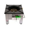 28 Jet Duckbill Stainless Steel Stock Pot Burner - LP Gas - L.P. Gas | 680 x 700 x 520-570mm | 43