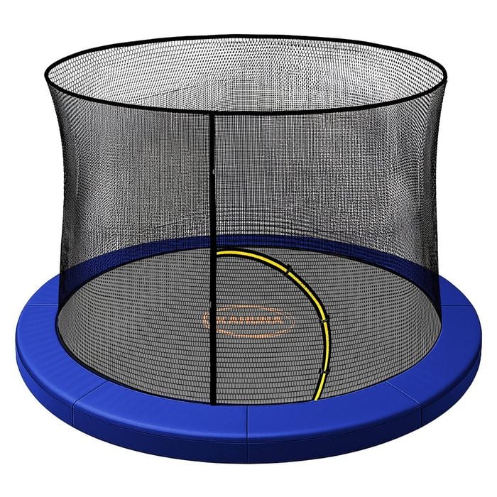 Kahuna 8ft Trampoline Pad And Net - Blue