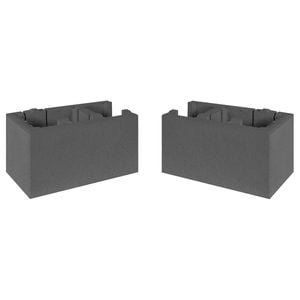 Adbri Masonry 390 x 190 x 200mm Charcoal Versasmooth Corner Unit Blocks Charcoal