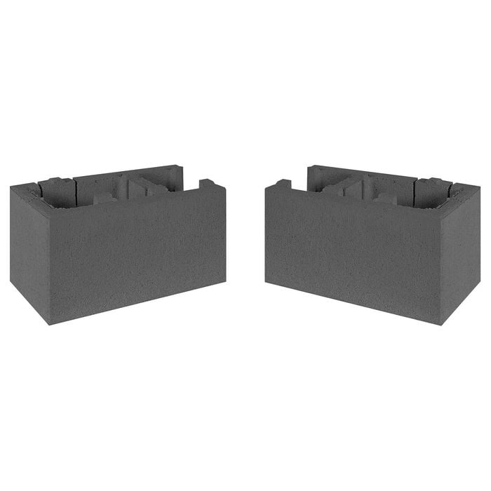 Adbri Masonry 390 x 190 x 200mm Charcoal Versasmooth Corner Unit Blocks Charcoal