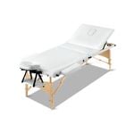 Zenses Massage Table White 3 Fold