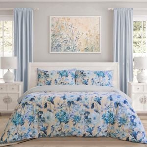 Ardor Boudoir Peach Blossom King Bed Quilt Cover Set Printed Microfibre Multi