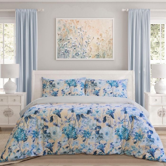 Ardor Boudoir Peach Blossom King Bed Quilt Cover Set Printed Microfibre Multi