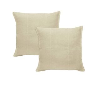 Pair of Pure Linen European Pillowcases 60x60 cm Cream