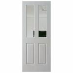 Hume Doors 1980 x 610 x 35mm Oak-G Woodgrain Interior Door Glazed Etchlite