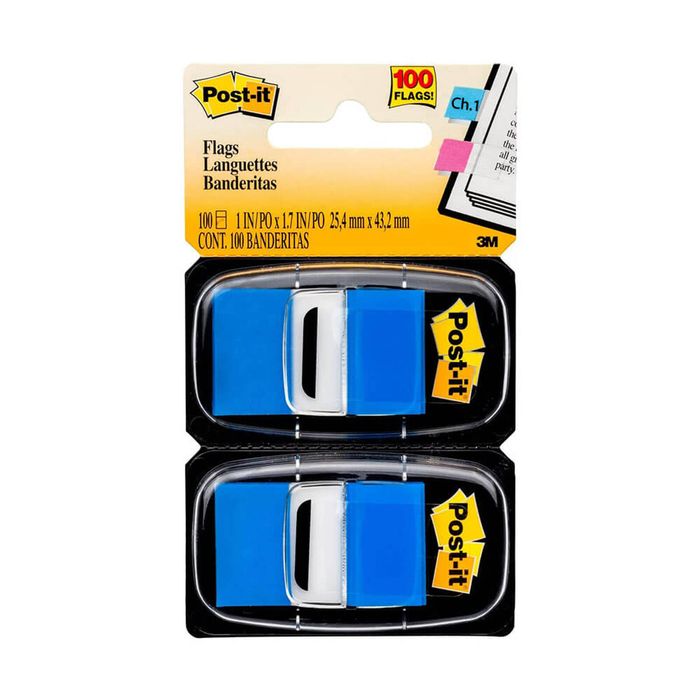Post-it Twin Pack Flags 100pcs (Blue)