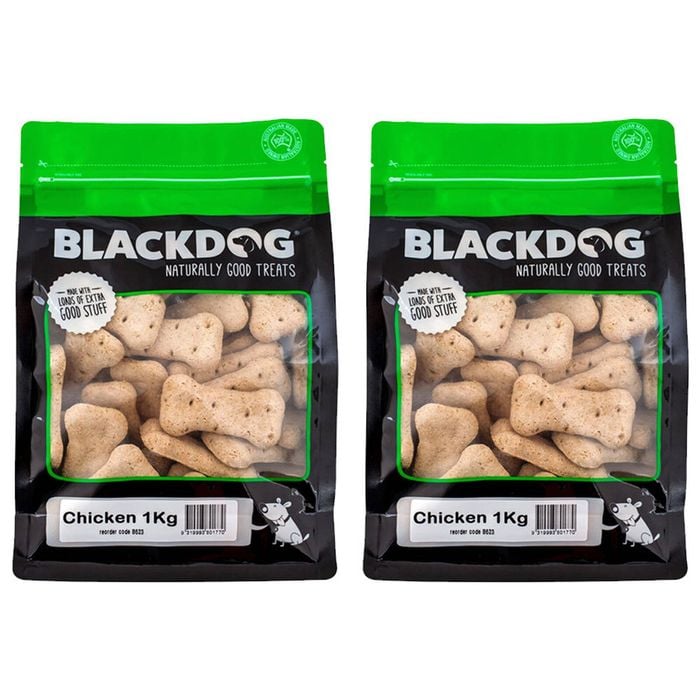 2x Blackdog 1kg Naturally Good Pet/dog Premium Chicken Biscuits Healthy Treats