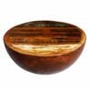 Bowl Shaped Coffee Table Solid Reclaimed Wood Steel Base Antique Vintage Retro