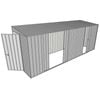 Build-a-Shed 1.5 x 5.2 x 2m Double and Single Sliding Side Door Skillion Shed - Zinc