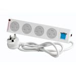 HPM White 4 Outlet Childsafe Powerboard With Surge Protection