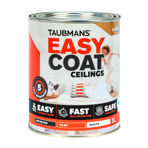 Taubmans 1L White Flat Easycoat Ceiling Paint