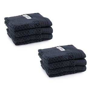 8pc Onkaparinga 30x30cm Cotton Avalon Bathroom Face Washers 550GSM Midnight