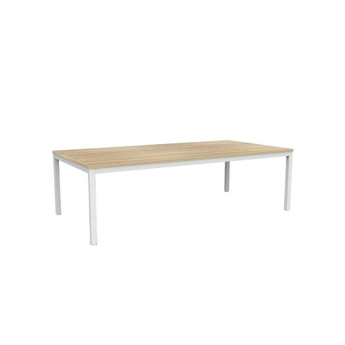 Olg Axis Table 4 Leg White Frame New Oak Smooth Top L2400mm X W1200mm