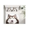3D Pet Dog Husky 49 Bed Pillowcases Quilt King Single Size
