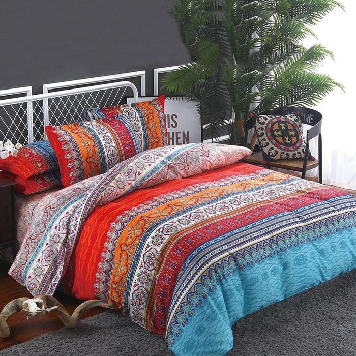 Dreamfields Single Mandala Stripe Design Soft Quilt Doona Duvet Cover Set