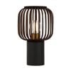 Telbix Sorens Contemporary Table Desk Lamp Light Bamboo Metal Black Brown Matte