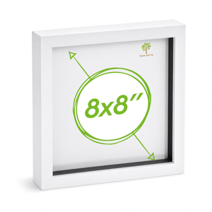 Nicola Spring Box Picture Glass Photo Frame, Standing & Hanging - For 8x8" (20x20cm) Photos
