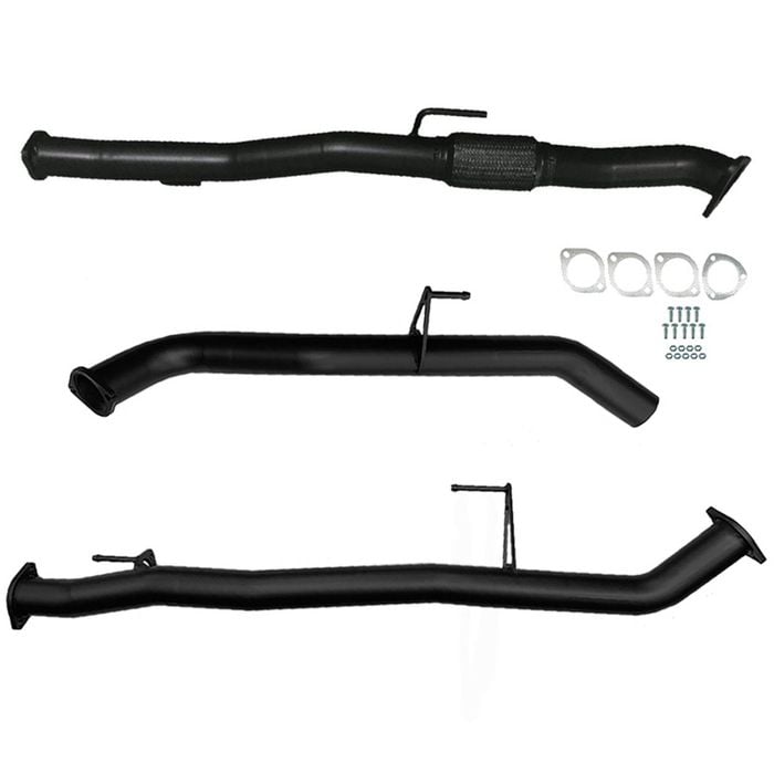 Ignite Exhausts Dump Pipe Back For Nissan D40 Navara V6 V9x Stx550 Turbo 3" Pipe Only Black Aluminised Steel