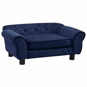 vidaXL Dog Sofa Dark Grey 72x45x30 cm Plush Pet Animal Supply Cat Couch Seat