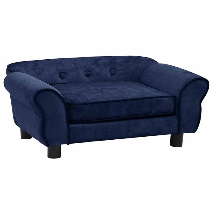 vidaXL Dog Sofa Dark Grey 72x45x30 cm Plush Pet Animal Supply Cat Couch Seat