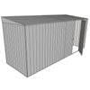 Build-a-Shed 1.5 x 4.5 x 2m Single Hinged Side Door Skillion Shed - Zinc