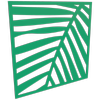 ProtectorAl 300-1200 x 300-1200mm Light Green/Gloss White Palm Unframed Composite Deco Panel