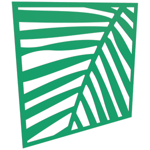 ProtectorAl 300-1200 x 300-1200mm Light Green/Gloss White Palm Unframed Composite Deco Panel