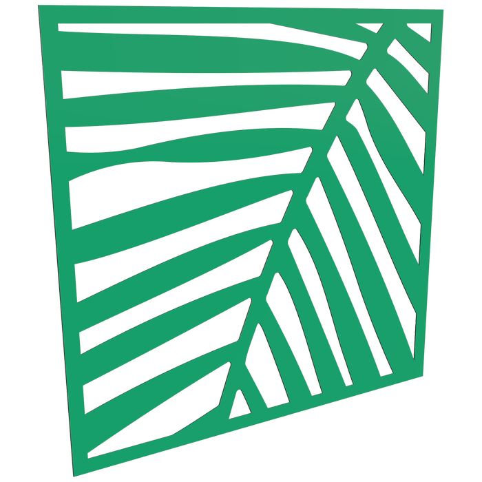 ProtectorAl 300-1200 x 300-1200mm Light Green/Gloss White Palm Unframed Composite Deco Panel