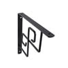 Carinya 200 x 200mm Black Square Scroll Stayed Bracket
