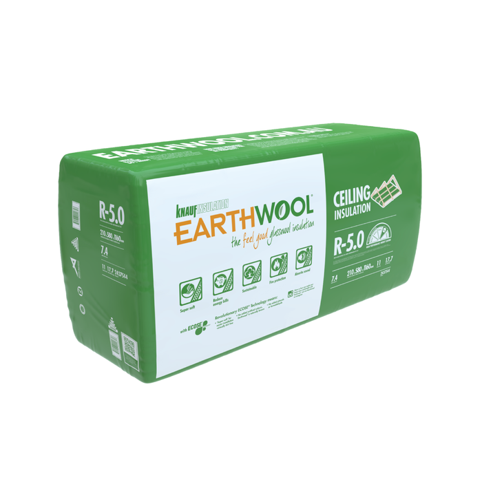 Earthwool 210 x 580 x 1160mm 7.40m² R5.0 Insulation Ceiling Batt - 11 Pack