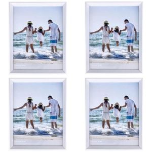 4PK Frankie & Me Window Wood 11x14'' Picture Frame Home/Office Photo Decor White